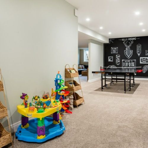Lower Level Kids Play Area & Game Room
